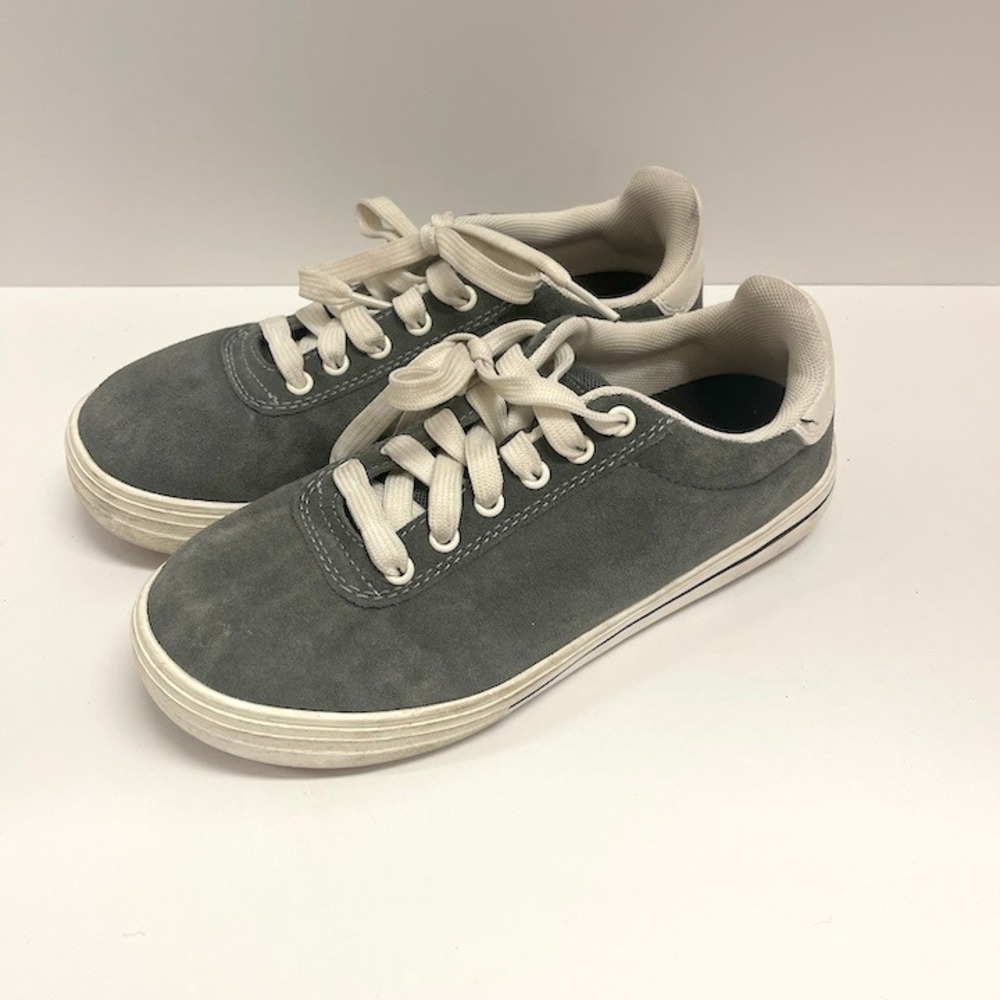 Brahma Grey Suede Lace Up‎ Sneakers Women's Steel Toe Shoes Sz 6